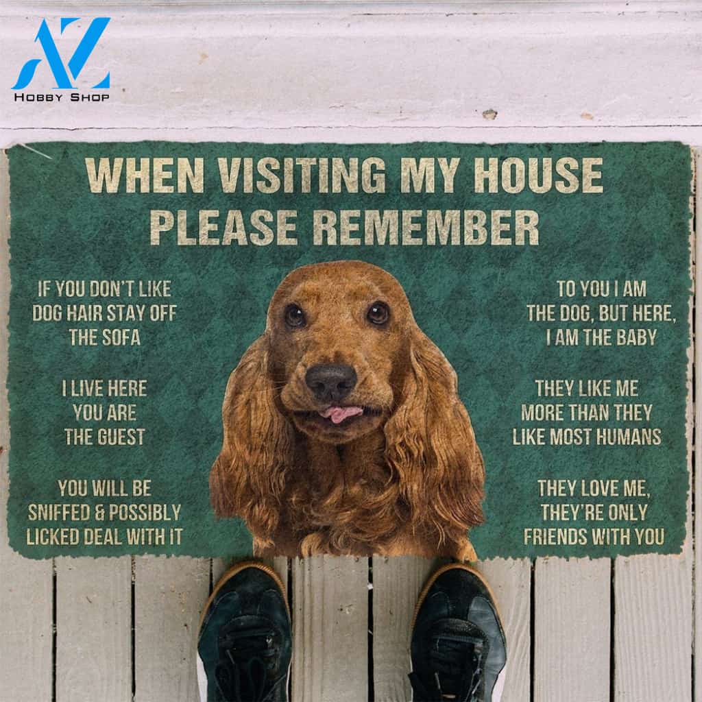 Gearhumans GearHuman 3D Please Remember English Cocker Spaniel Dogs House Rules Doormat
