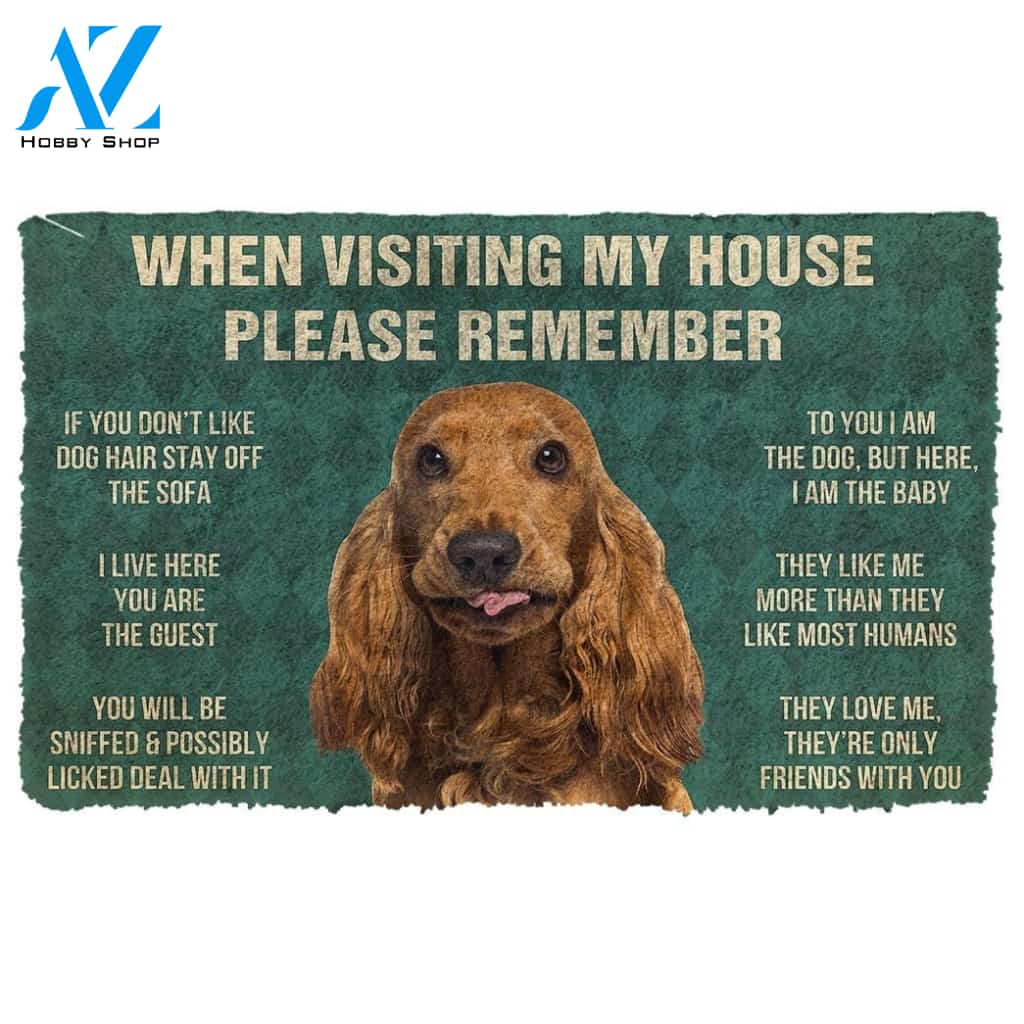 Gearhumans GearHuman 3D Please Remember English Cocker Spaniel Dogs House Rules Doormat