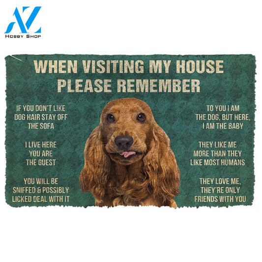Gearhumans GearHuman 3D Please Remember English Cocker Spaniel Dogs House Rules Doormat