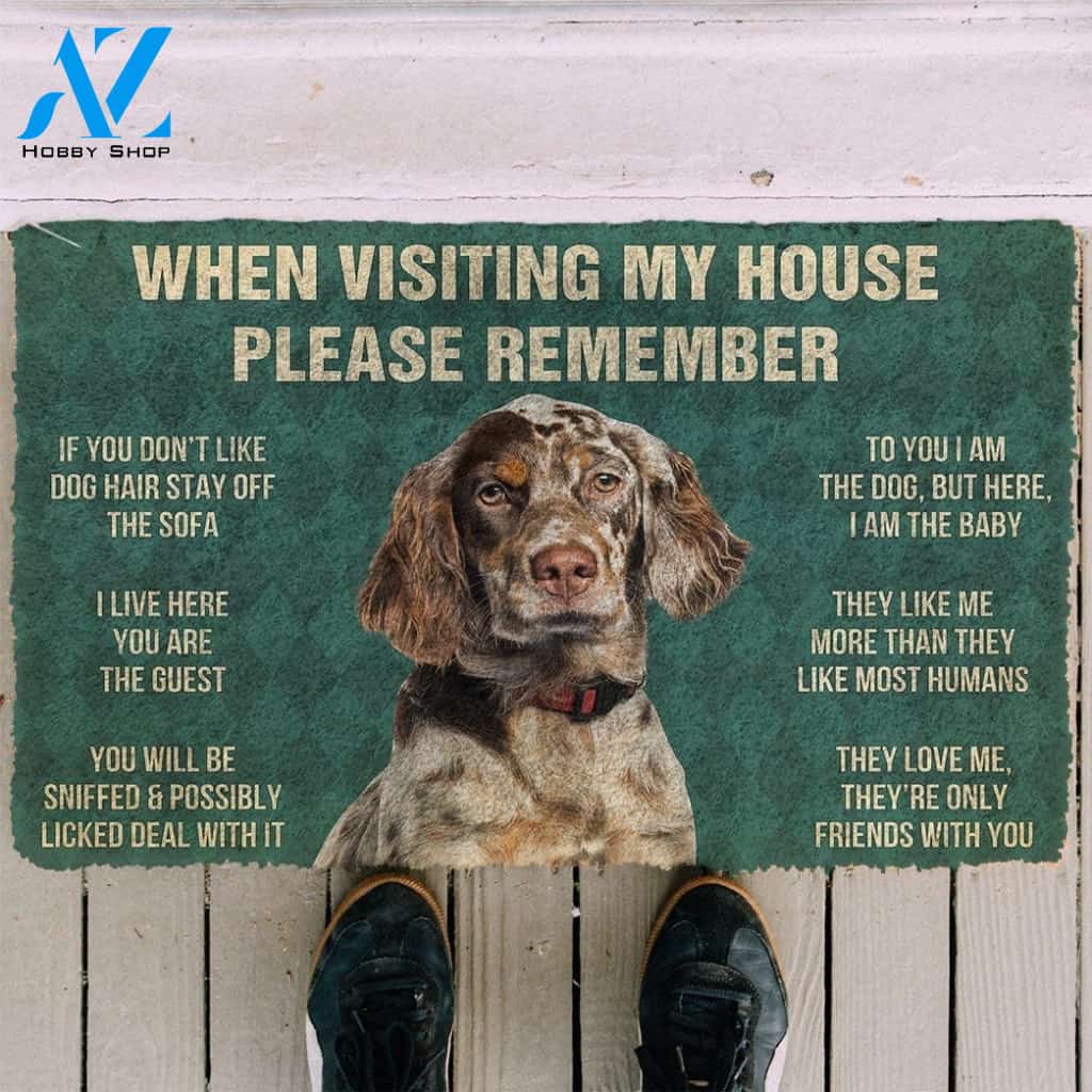 Gearhumans GearHuman 3D Please Remember English Setter Dogs House Rules Doormat