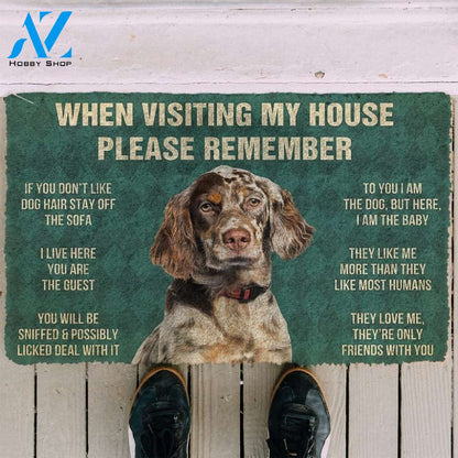 Gearhumans GearHuman 3D Please Remember English Setter Dogs House Rules Doormat