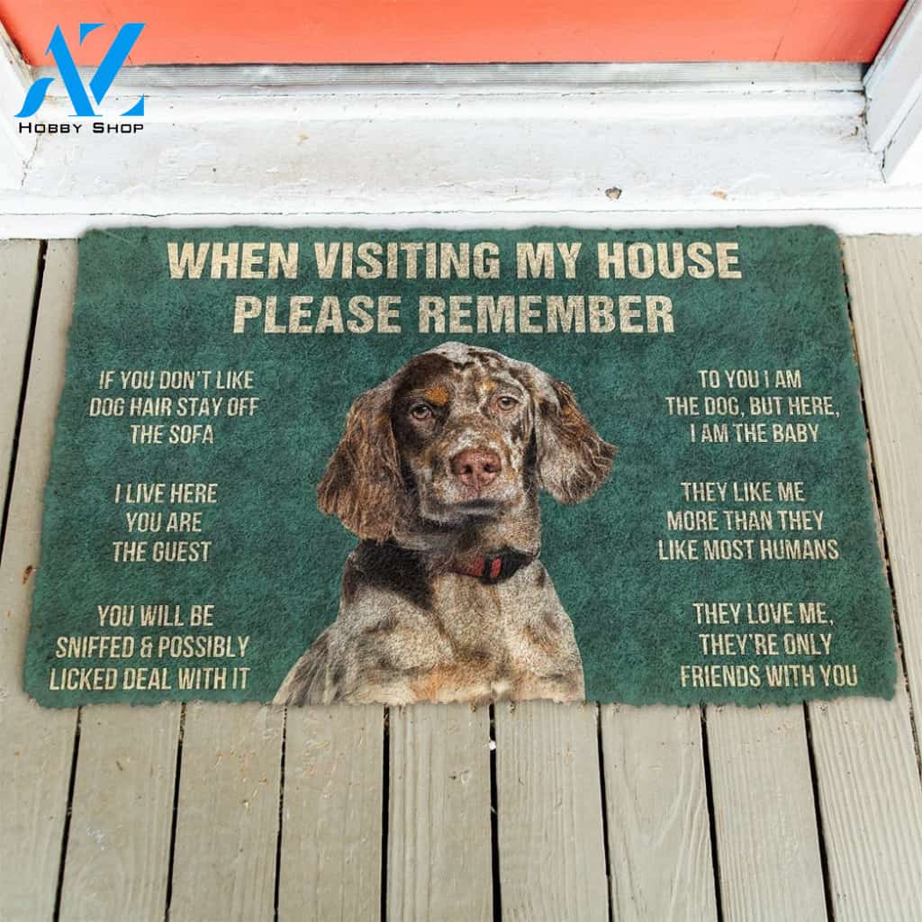 Gearhumans GearHuman 3D Please Remember English Setter Dogs House Rules Doormat