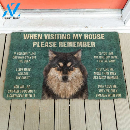 Gearhumans GearHuman 3D Please Remember Finnish Lapphund Dogs House Rules Doormat