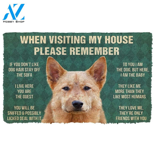 Gearhumans GearHuman 3D Please Remember Finnish Spitz Dogs House Rules Doormat