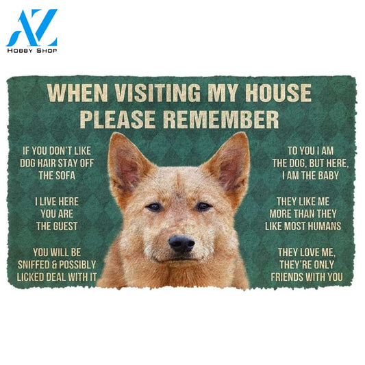 Gearhumans GearHuman 3D Please Remember Finnish Spitz Dogs House Rules Doormat