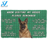Please Remember German Shepherd Dog's House Rules Doormat Welcome Mat House Warming Gift Home Decor Funny Doormat Gift Idea