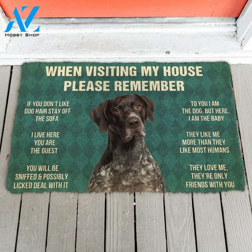 Please Remember GERMAN SHORTHAIRED POINTERS House Rules Funny Indoor And Outdoor Doormat Welcome Mat Gift For Dog Lovers