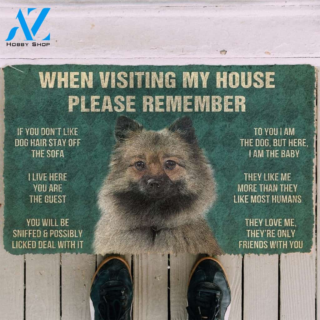 Gearhumans GearHuman 3D Please Remember German Spitz Dogs House Rules Doormat