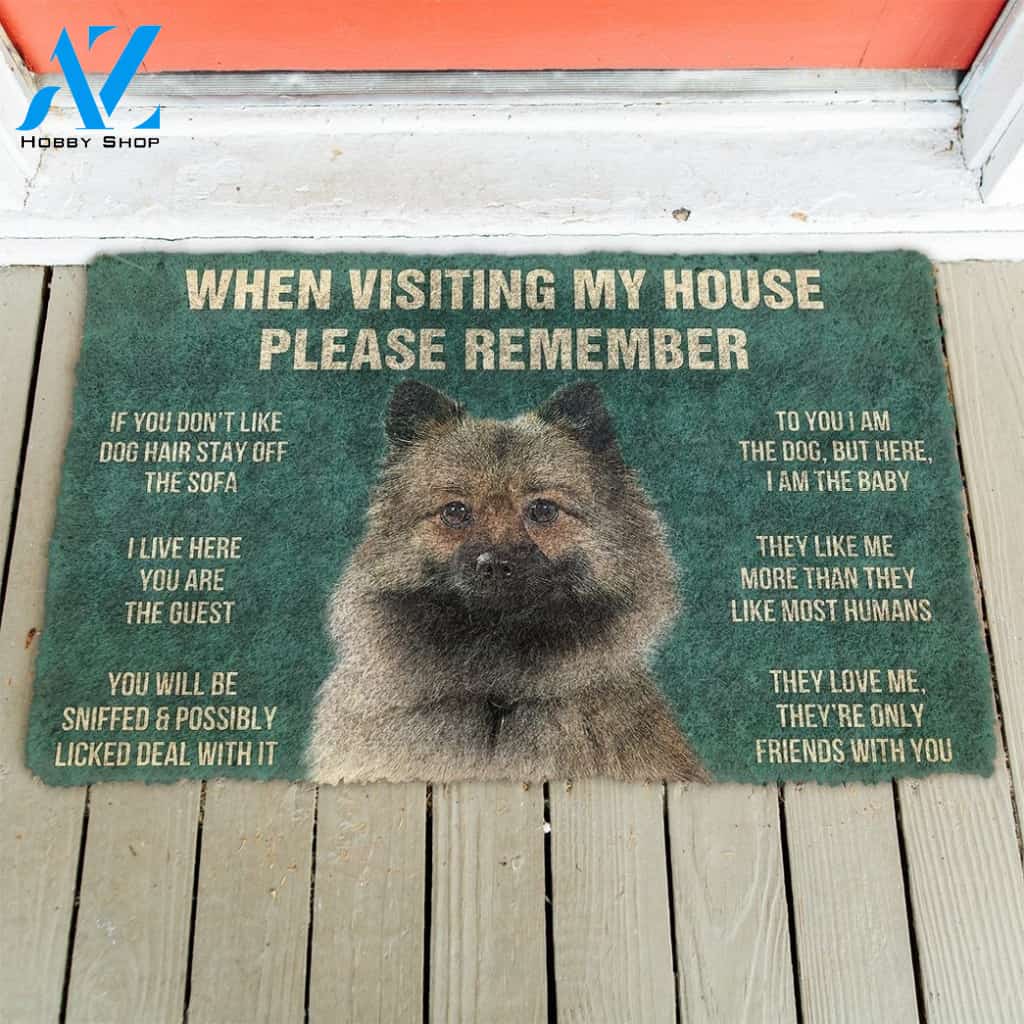 Gearhumans GearHuman 3D Please Remember German Spitz Dogs House Rules Doormat