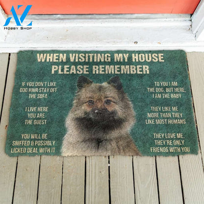 Gearhumans GearHuman 3D Please Remember German Spitz Dogs House Rules Doormat
