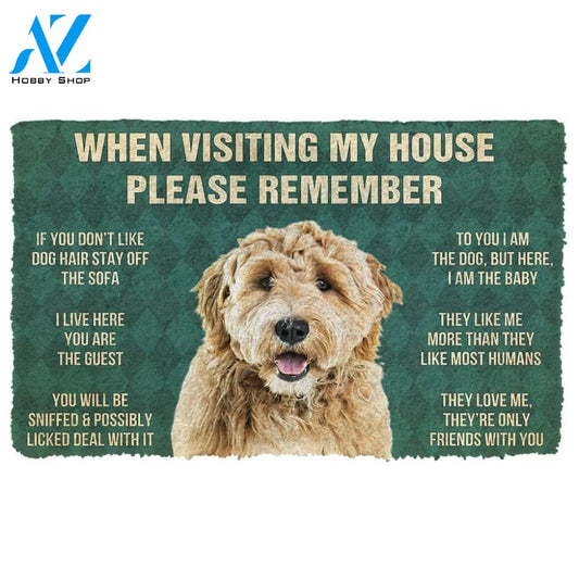 Gearhumans GearHuman 3D Please Remember Goldendoodle Dogs House Rules Doormat