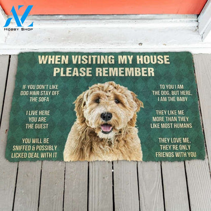 Gearhumans GearHuman 3D Please Remember Goldendoodle Dogs House Rules Doormat