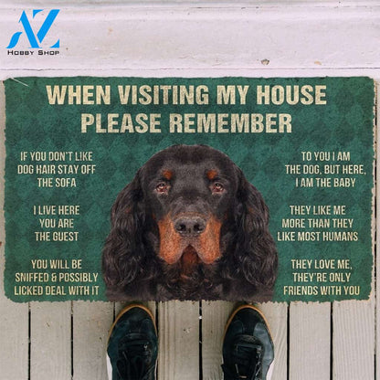 Gearhumans GearHuman 3D Please Remember Gordon Setter Dogs House Rules Doormat