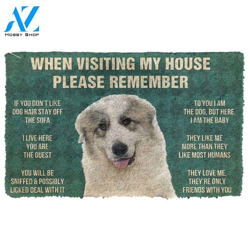 Gearhumans Gearhuman 3D Please Remember Great Pyrenees House Rules Custom Doormat