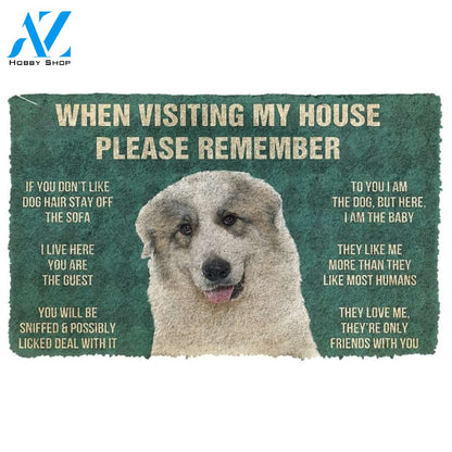 Gearhumans Gearhuman 3D Please Remember Great Pyrenees House Rules Custom Doormat