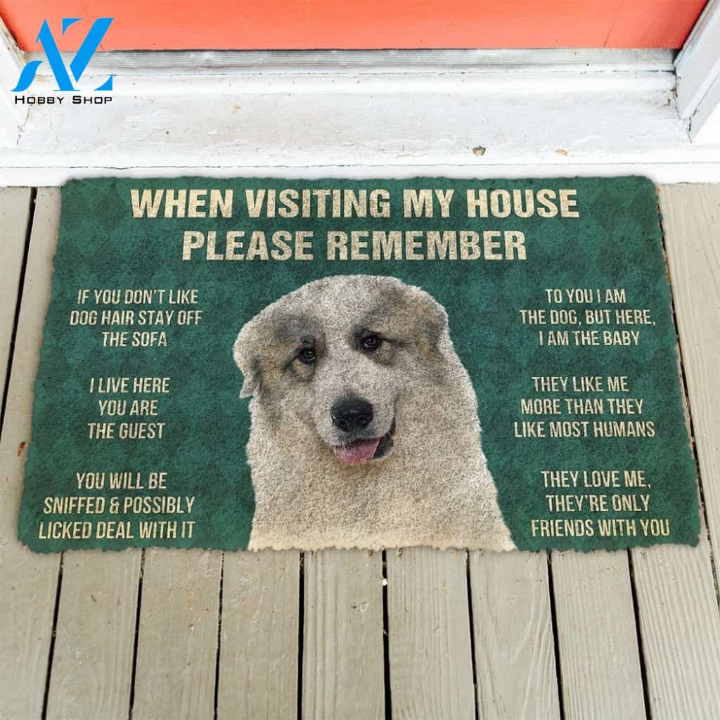 Gearhumans Gearhuman 3D Please Remember Great Pyrenees House Rules Custom Doormat