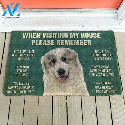 Gearhumans Gearhuman 3D Please Remember Great Pyrenees House Rules Custom Doormat