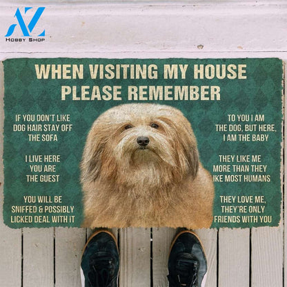 Gearhumans GearHuman 3D Please Remember Havanese Dogs House Rules Doormat