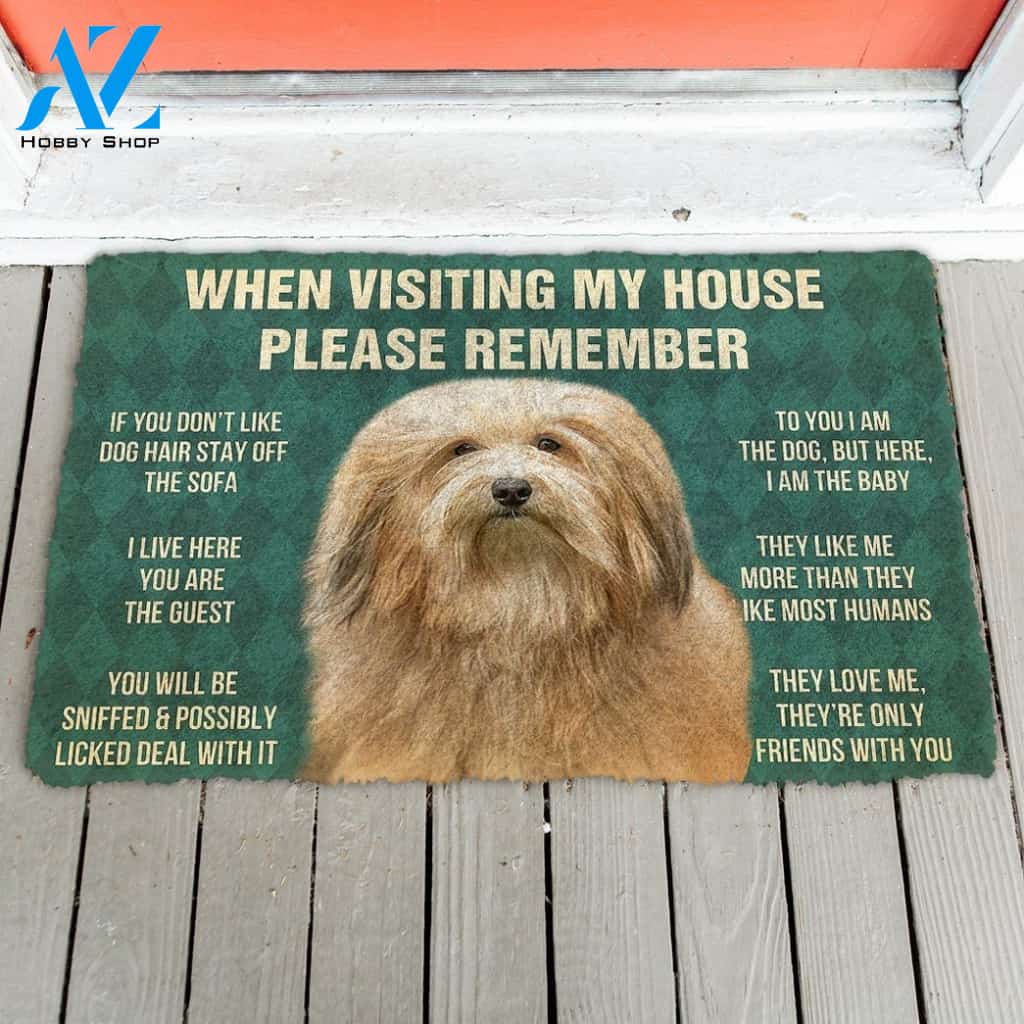 Gearhumans GearHuman 3D Please Remember Havanese Dogs House Rules Doormat