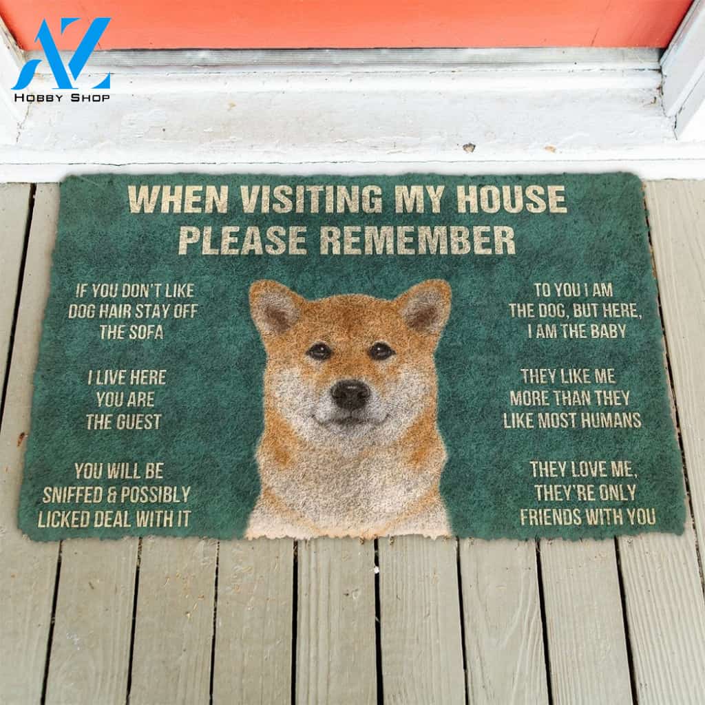 Gearhumans GearHuman 3D Please Remember Hokkaido Dogs House Rules Doormat