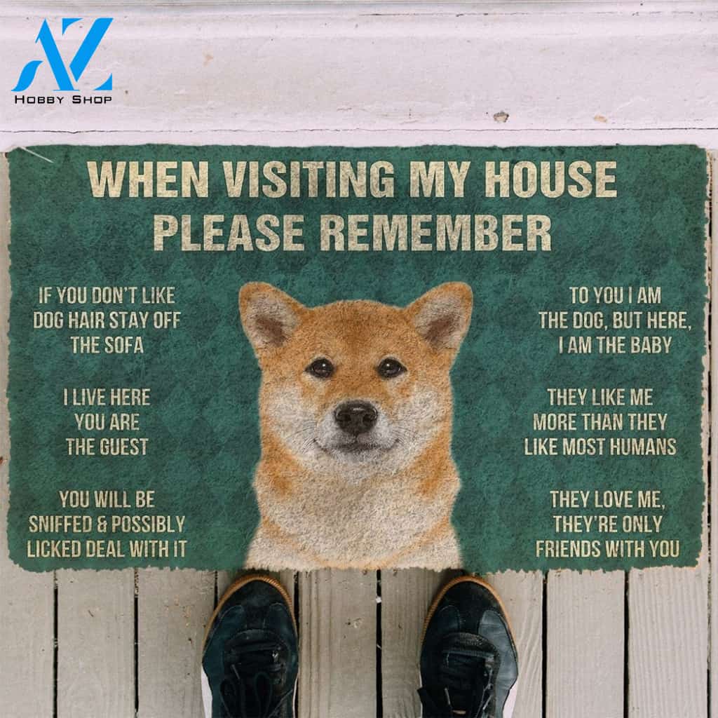 Gearhumans GearHuman 3D Please Remember Hokkaido Dogs House Rules Doormat