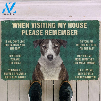 Gearhumans GearHuman 3D Please Remember Ibizan Hound Dogs House Rules Doormat