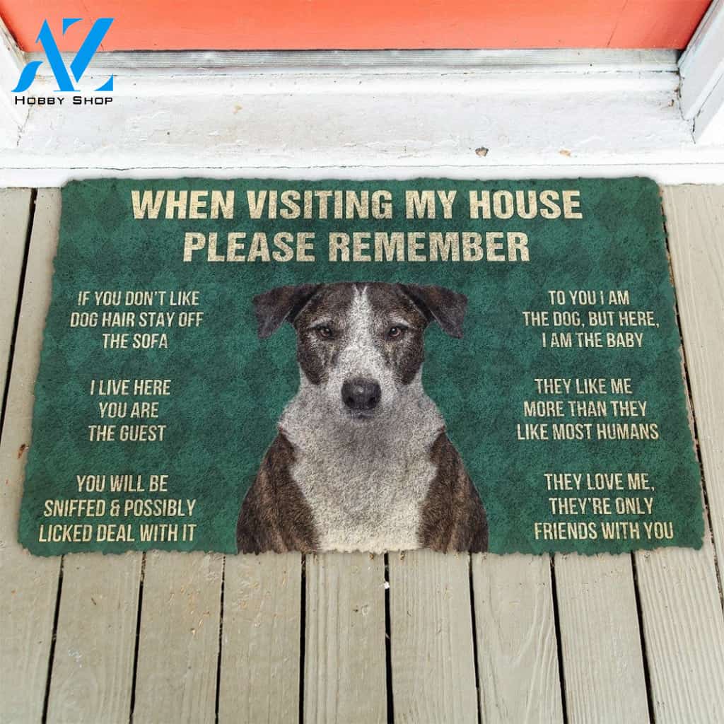 Gearhumans GearHuman 3D Please Remember Ibizan Hound Dogs House Rules Doormat