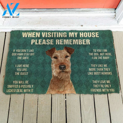 Gearhumans GearHuman 3D Please Remember Irish Terrier Dogs House Rules Doormat