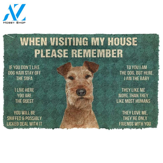 Gearhumans GearHuman 3D Please Remember Irish Terrier Dogs House Rules Doormat