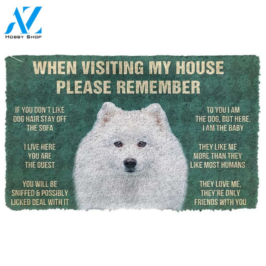 Gearhumans GearHuman 3D Please Remember Japanese Spitz Dogs House Rules Doormat