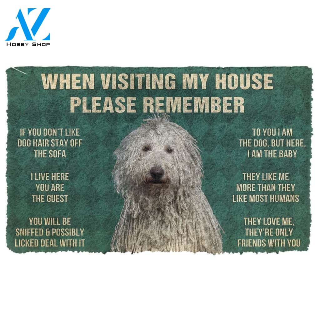 Gearhumans GearHuman 3D Please Remember Komondor Dogs House Rules Doormat