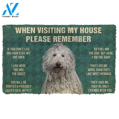 Gearhumans GearHuman 3D Please Remember Komondor Dogs House Rules Doormat