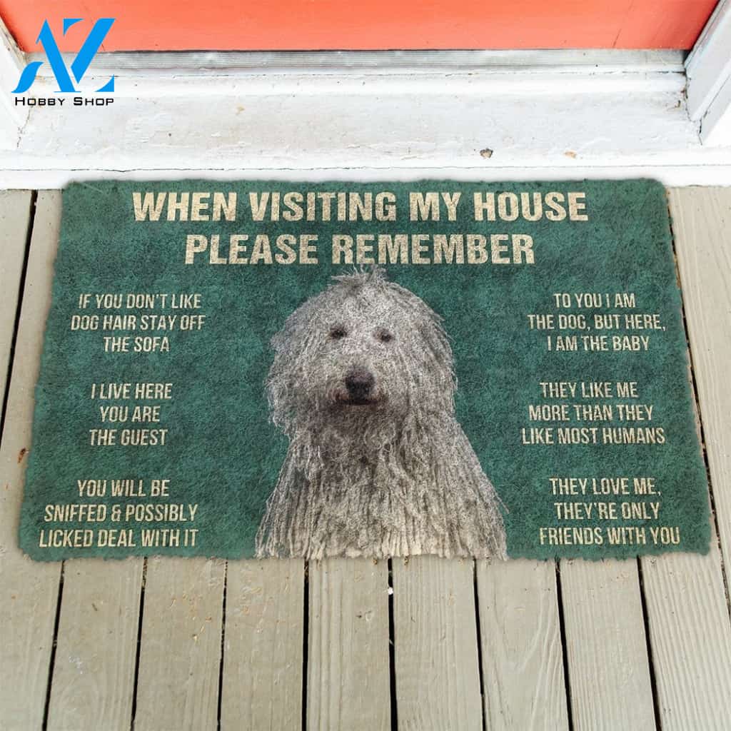 Gearhumans GearHuman 3D Please Remember Komondor Dogs House Rules Doormat