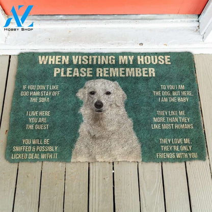 Gearhumans GearHuman 3D Please Remember Kuvasz Dogs House Rules Doormat