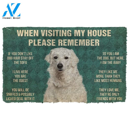 Gearhumans GearHuman 3D Please Remember Kuvasz Dogs House Rules Doormat