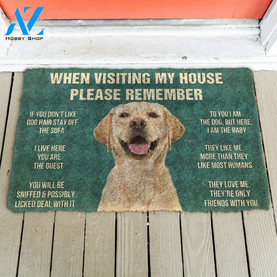 Gearhumans GearHuman 3D Please Remember Labrador Retriever Dog's House Rules Doormat