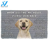 Please Remember Labrador Retriever Dog's House Rules Doormat Welcome Mat House Warming Gift Home Decor Funny Doormat Gift Idea