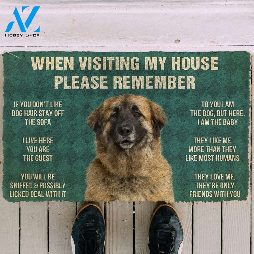 Gearhumans GearHuman 3D Please Remember Leonberger Dogs House Rules Doormat