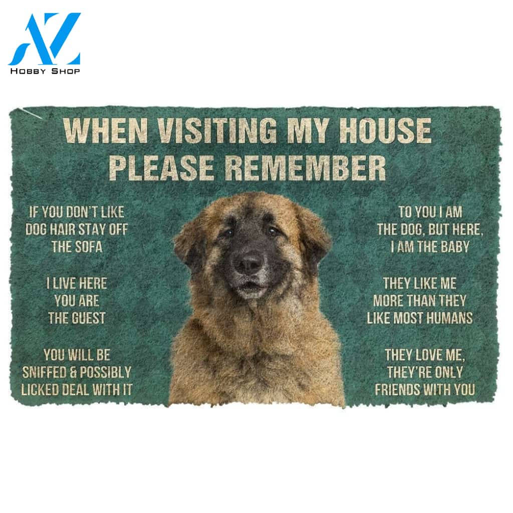 Gearhumans GearHuman 3D Please Remember Leonberger Dogs House Rules Doormat