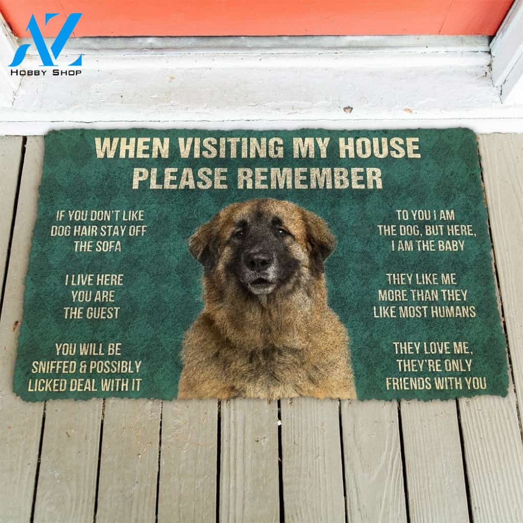 Gearhumans GearHuman 3D Please Remember Leonberger Dogs House Rules Doormat