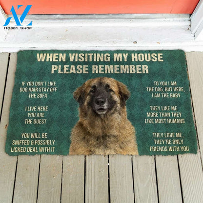 Gearhumans GearHuman 3D Please Remember Leonberger Dogs House Rules Doormat