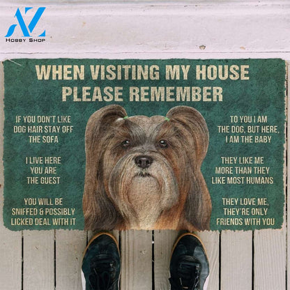 Gearhumans GearHuman 3D Please Remember Lhasa Apso Dogs House Rules Doormat