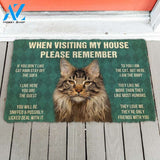 PLEASE REMEMBER MAINE COON CAT HOUSE RULES DOORMAT Warm House Gift Welcome Mat Birthday Gift Funny Gift Gift For SPHYNX CAT Lover