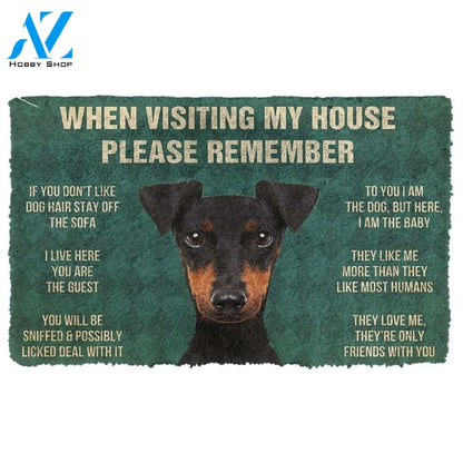 Gearhumans GearHuman 3D Please Remember Manchester Terrier Dogs House Rules Doormat