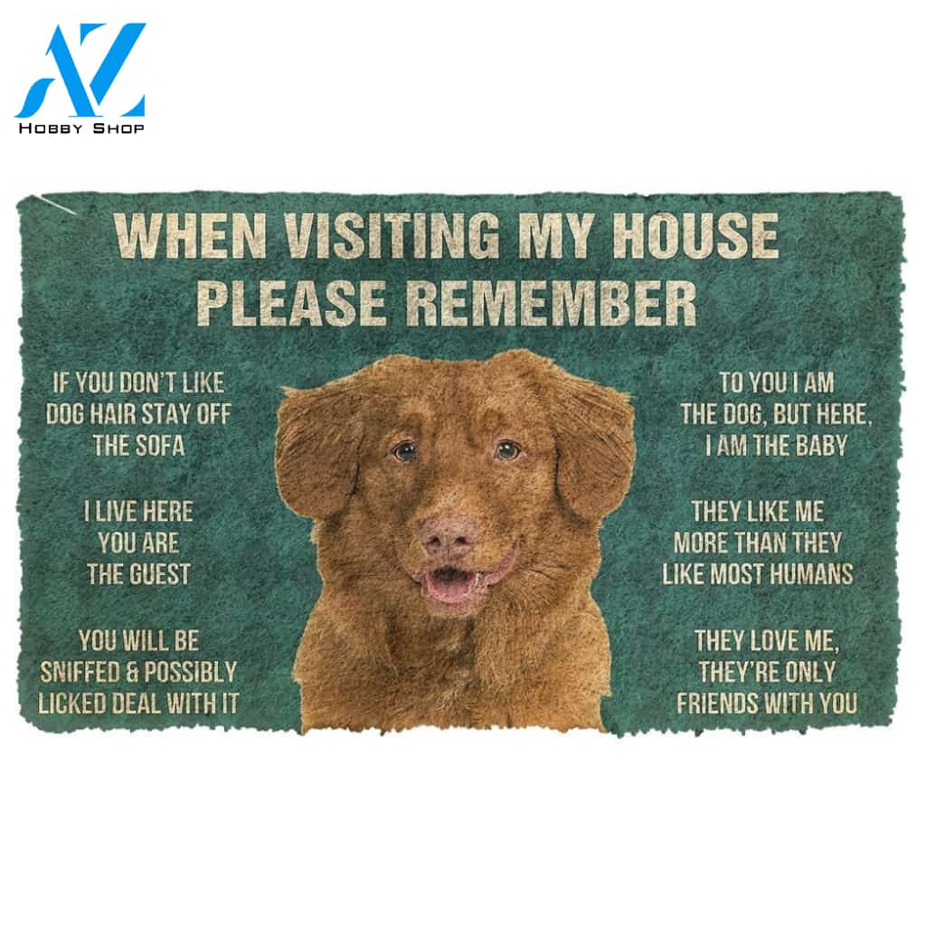 Gearhumans Gearhuman 3D Please Remember Nova Scotia Duck Tolling Retriever House Rules Custom Doormat