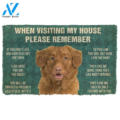 Gearhumans Gearhuman 3D Please Remember Nova Scotia Duck Tolling Retriever House Rules Custom Doormat