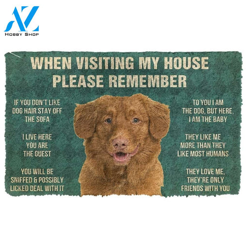 Gearhumans Gearhuman 3D Please Remember Nova Scotia Duck Tolling Retriever House Rules Custom Doormat
