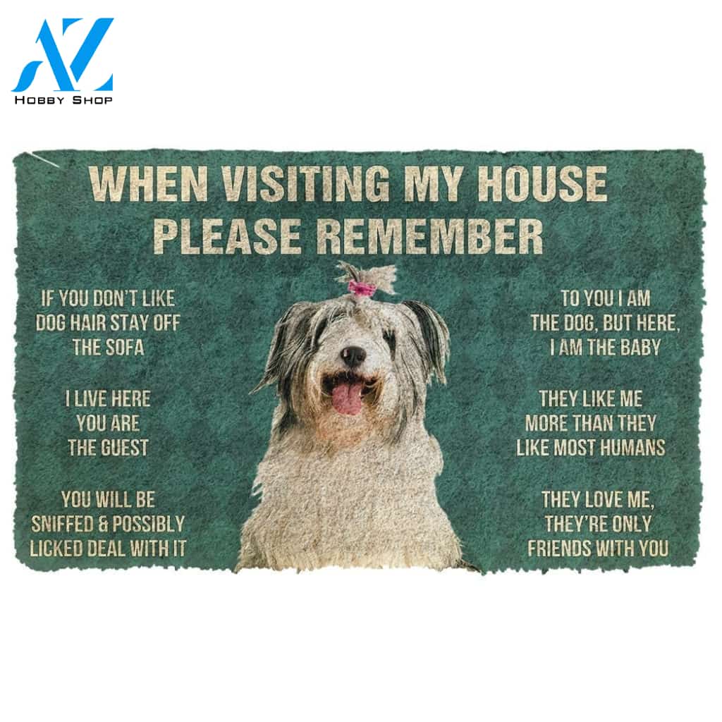 Gearhumans Gearhuman 3D Please Remember Old English Sheepdog House Rules Custom Doormat