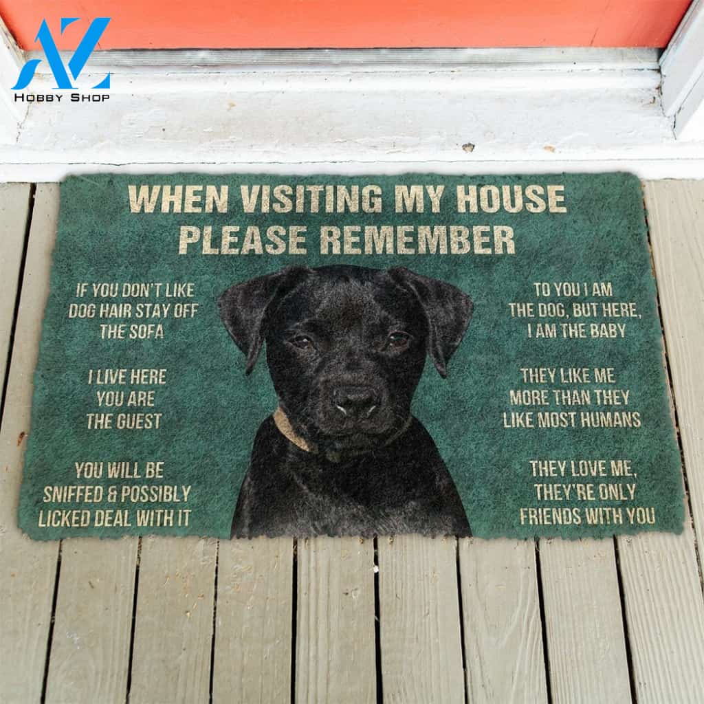 Gearhumans GearHuman 3D Please Remember Patterdale Terrier Dogs House Rules Doormat
