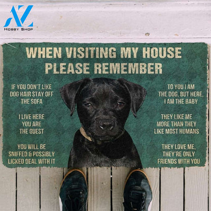Gearhumans GearHuman 3D Please Remember Patterdale Terrier Dogs House Rules Doormat